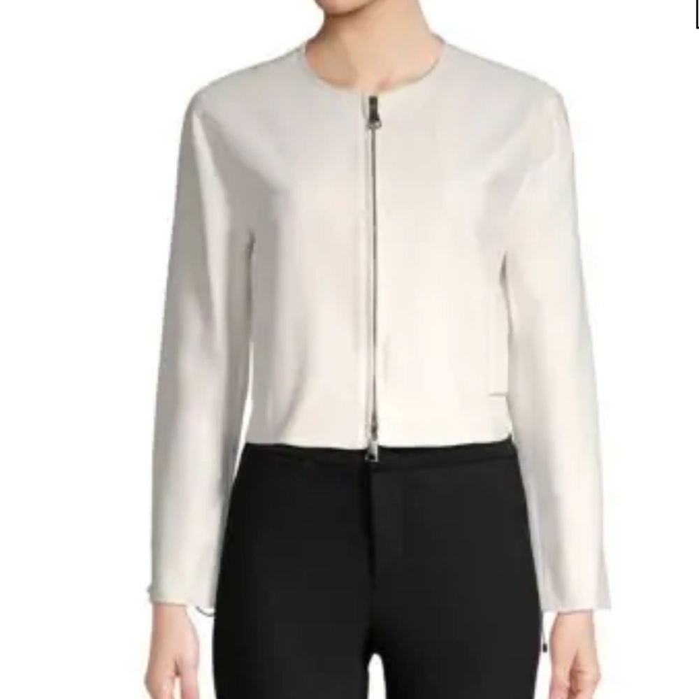 MAX MARA Caraibi Ruched Jacket in Ivory Size 8 NWT